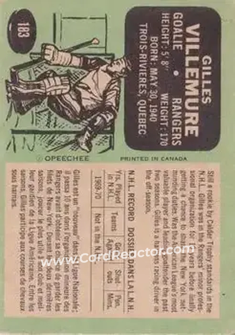 Back of Gilles Villemure