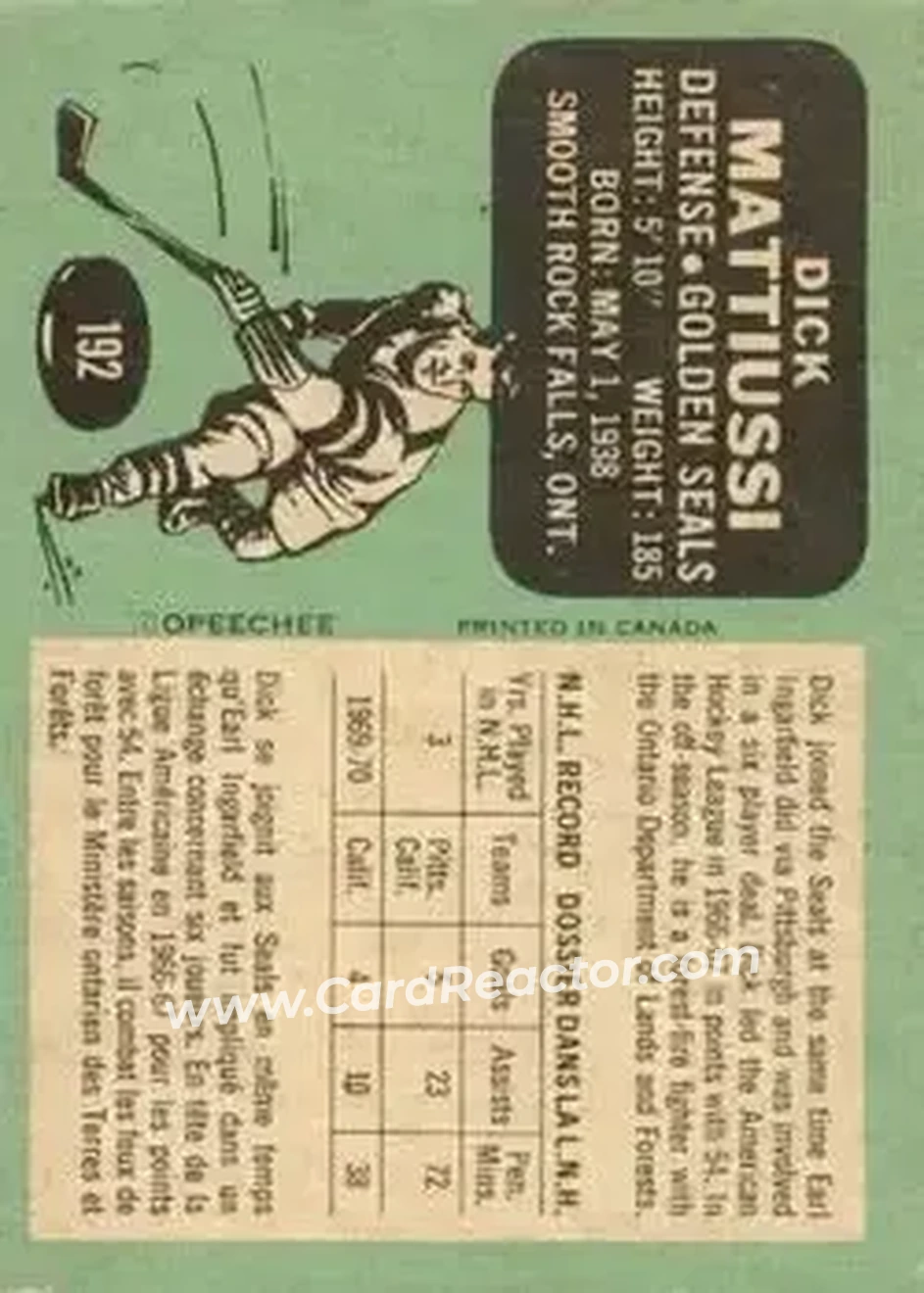 Back of Dick Mattiussi