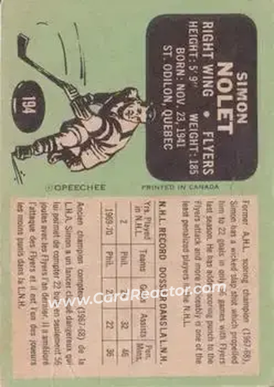 Back of Simon Nolet