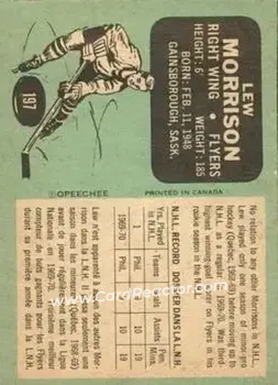 Back of Lew Morrison