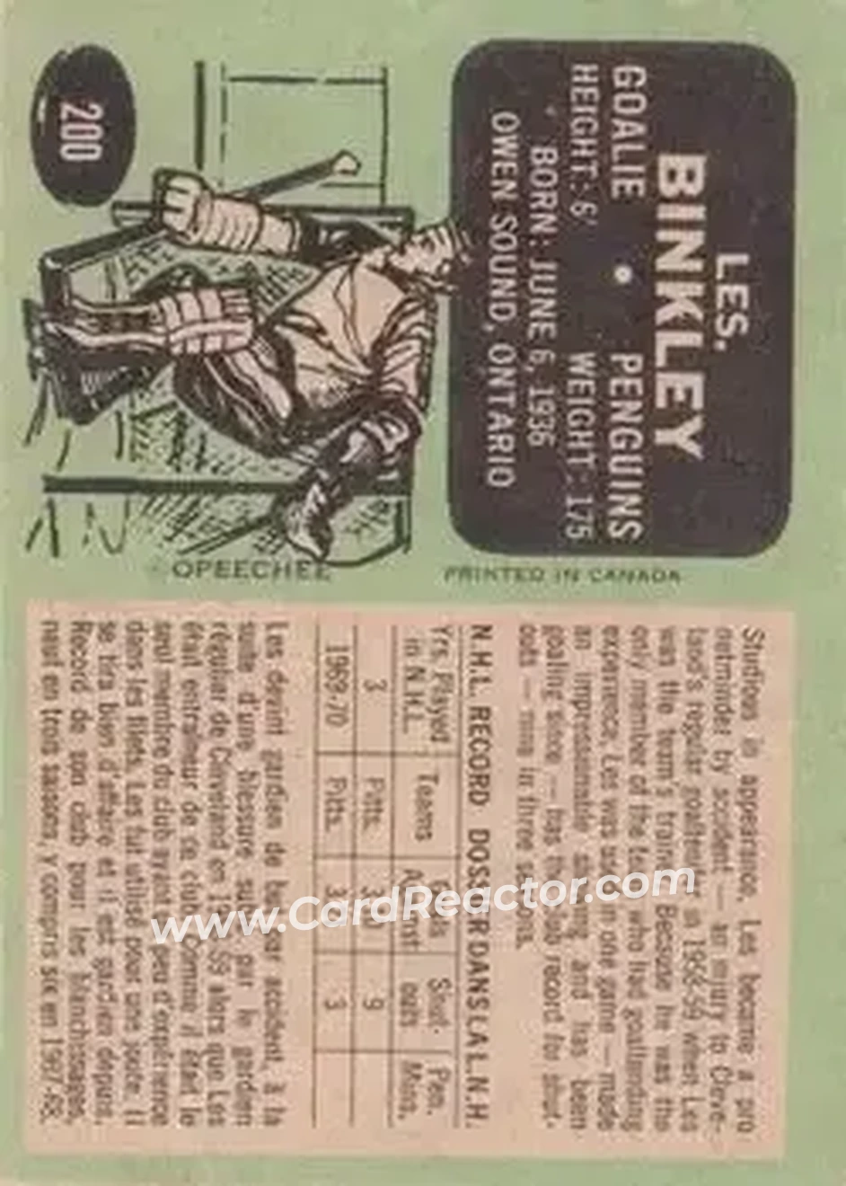 Back of Les Binkley