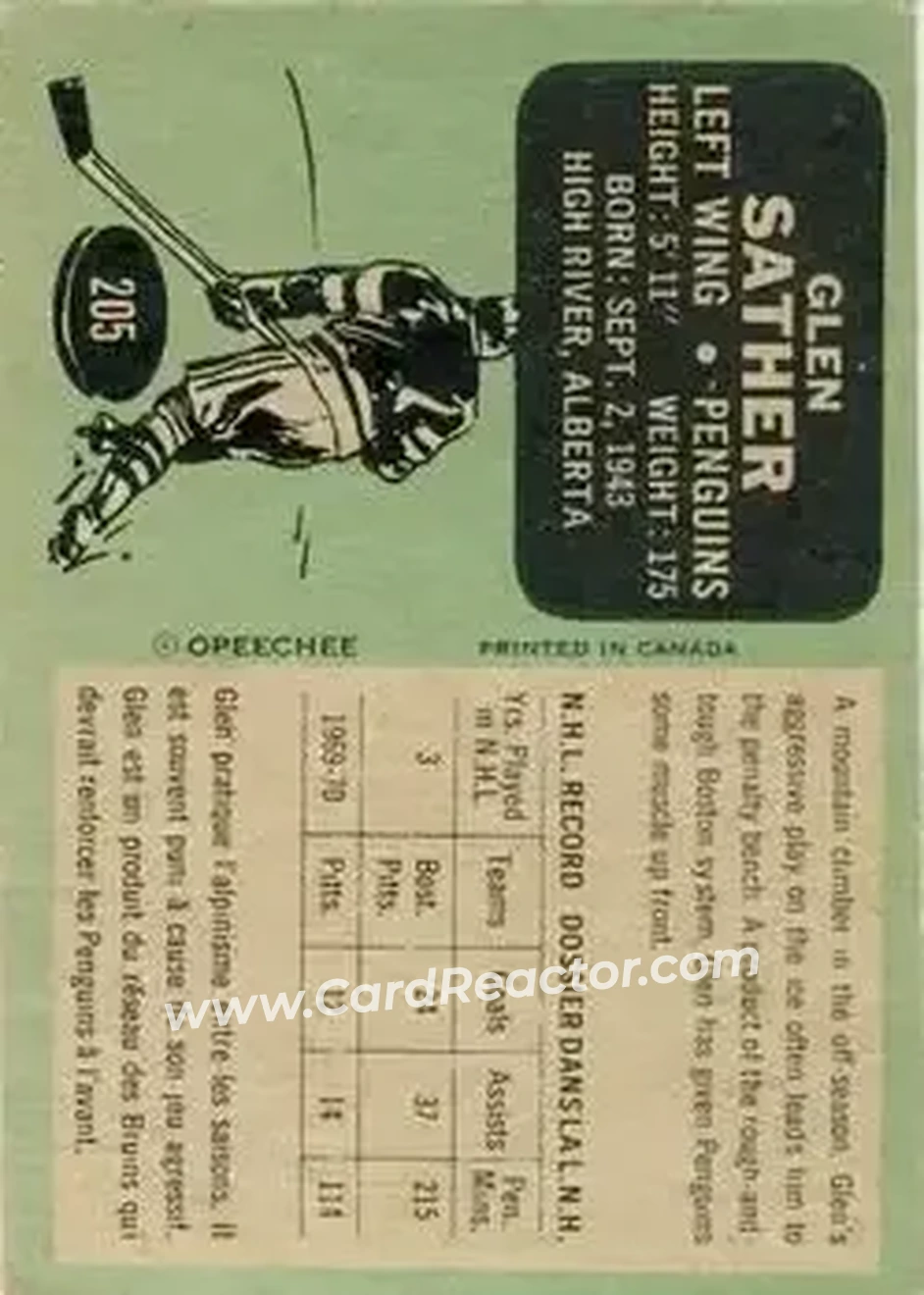 Back of Glen Sather