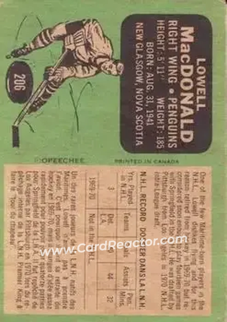 Back of Lowell MacDonald