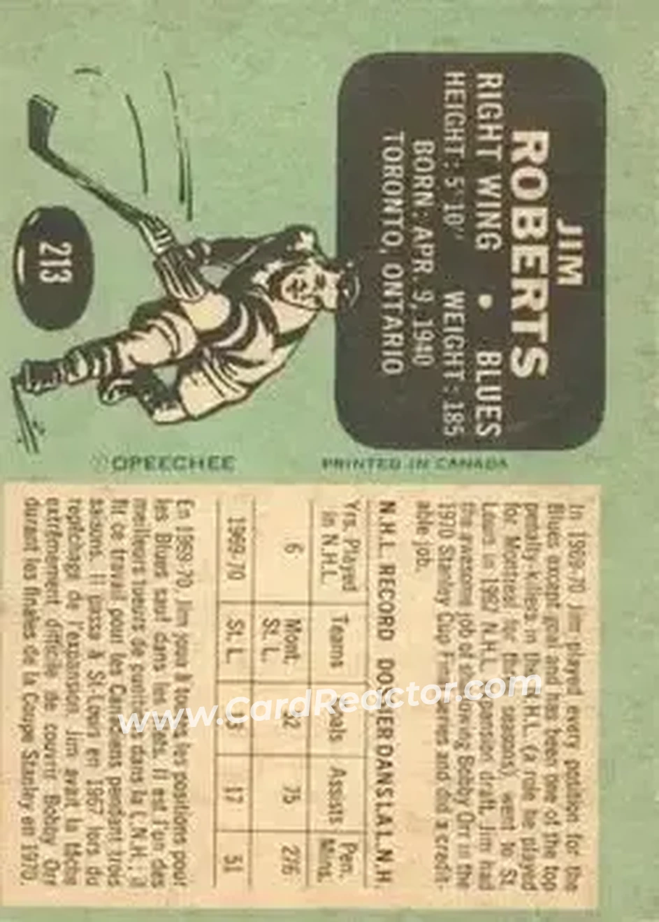 Back of Jim Roberts