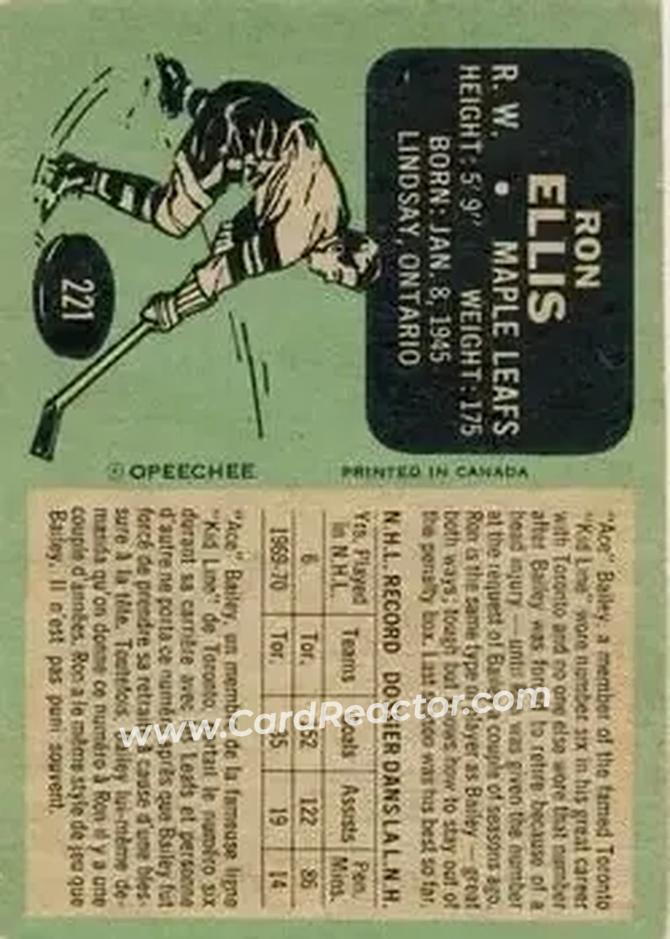 Back of Ron Ellis