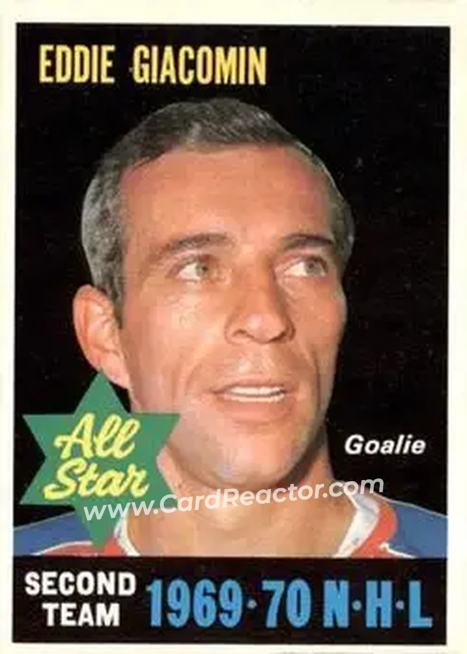 Front of Eddie Giacomin