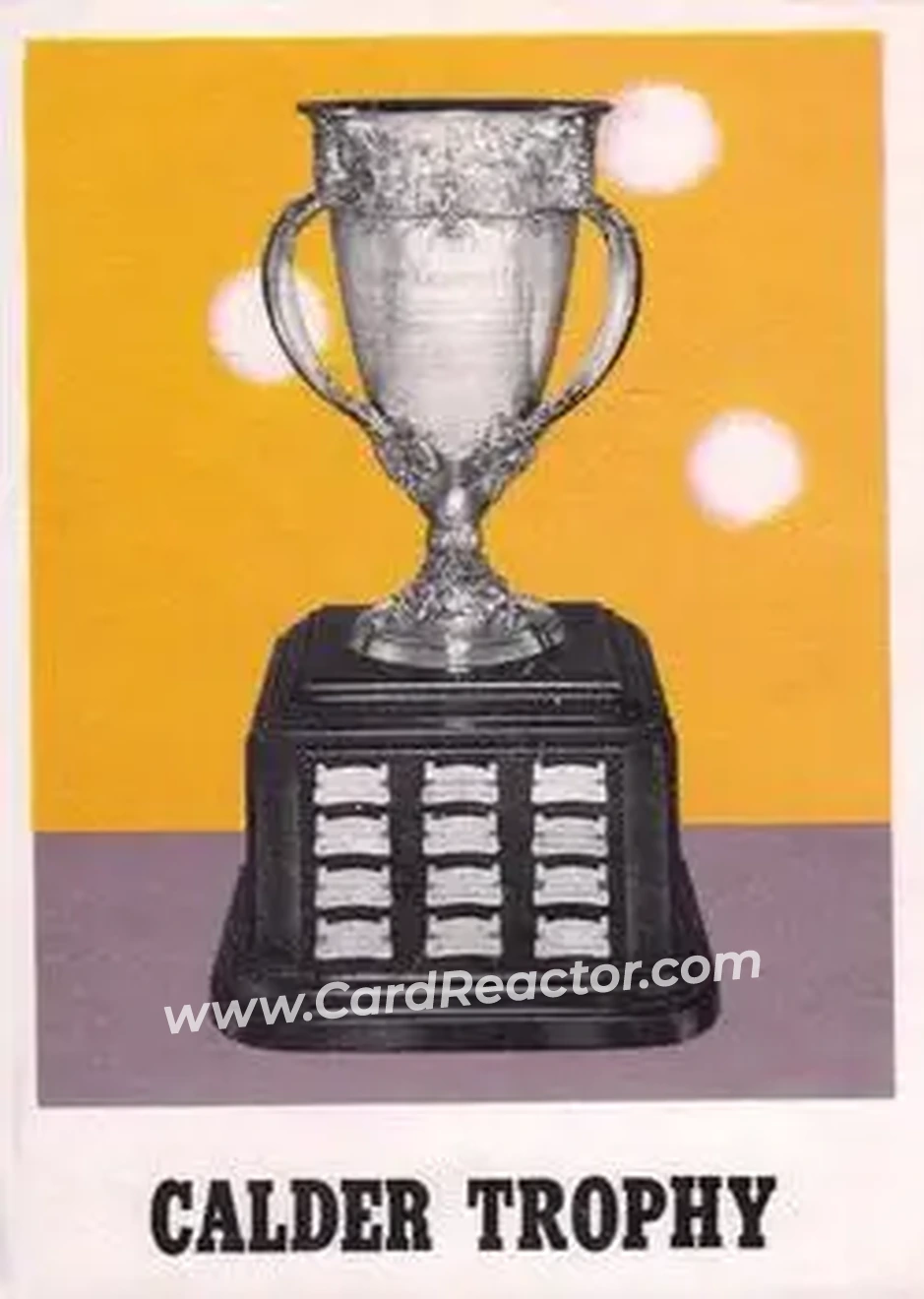 Front of Calder Trophy