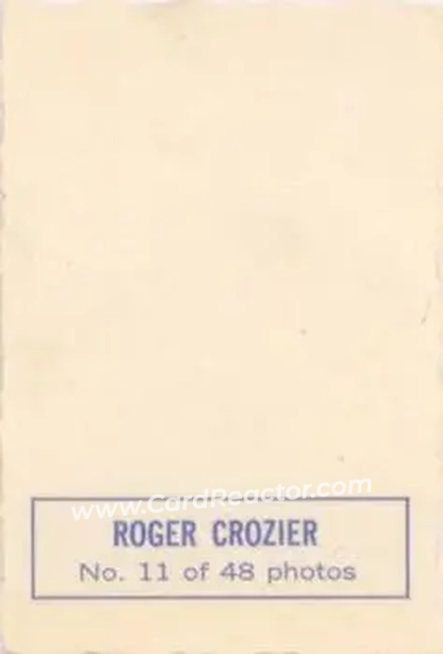 Back of Roger Crozier