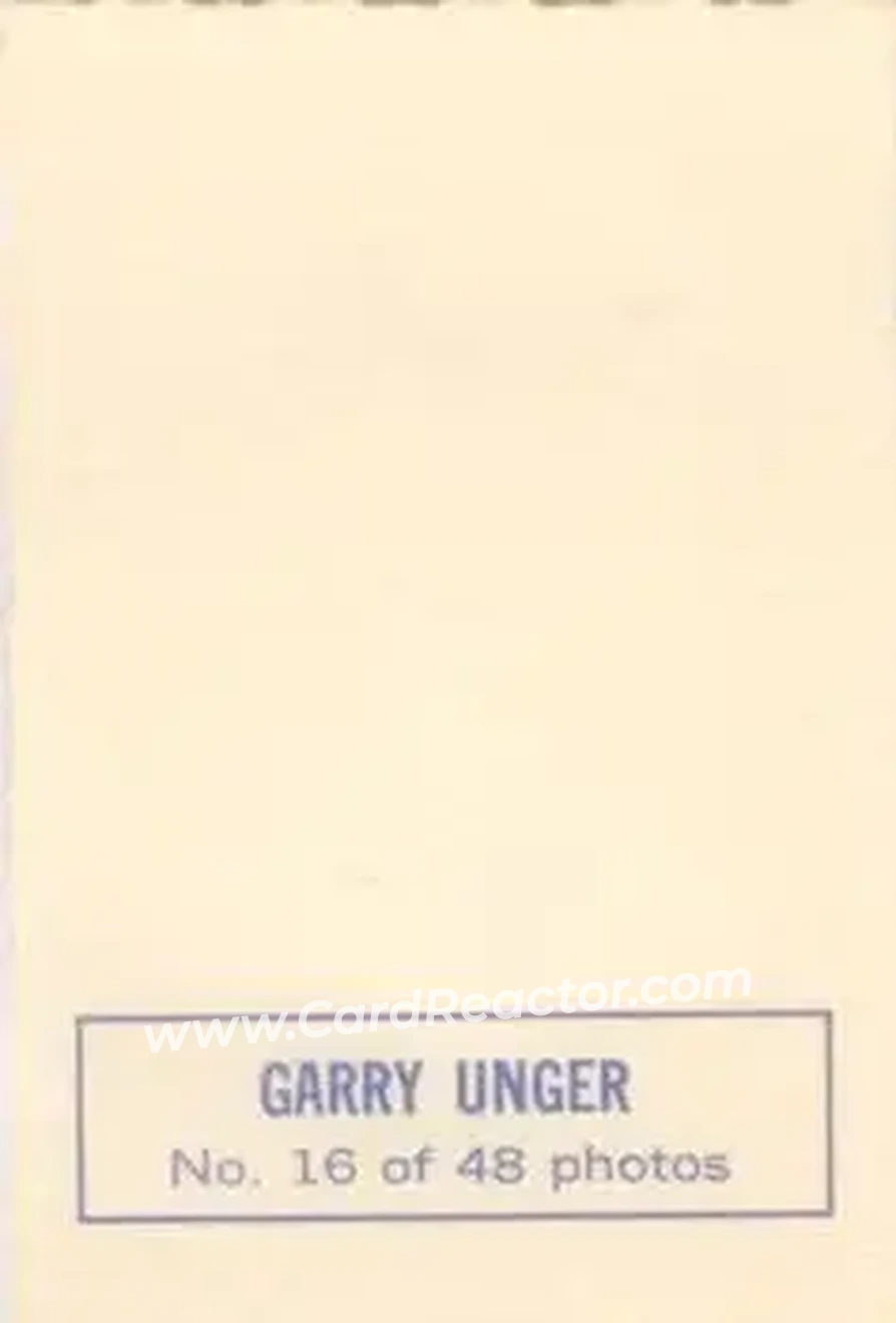 Back of Garry Unger