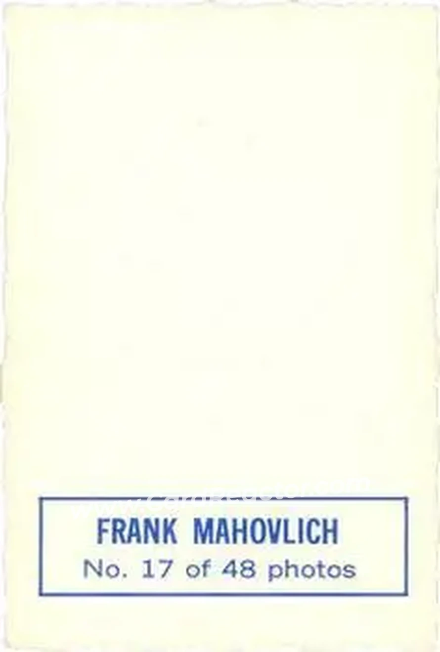 Back of Frank Mahovlich
