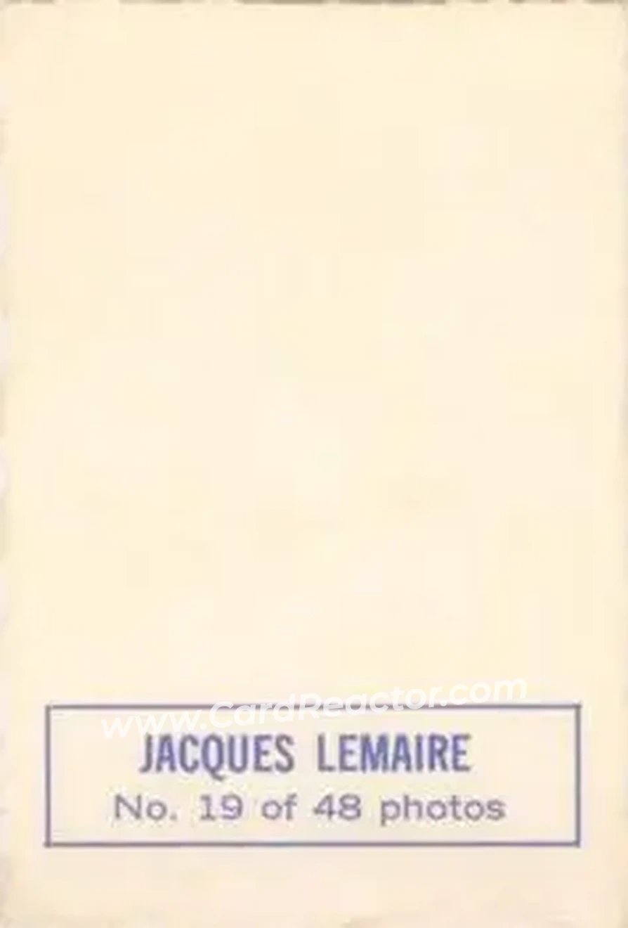 Back of Jacques Lemaire