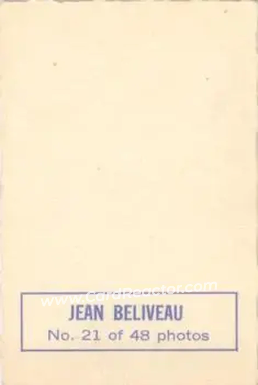 Back of Jean Beliveau