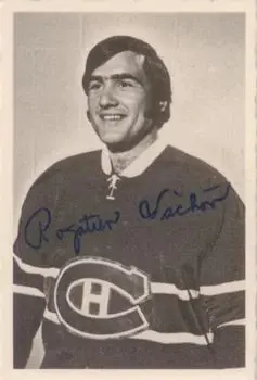 1970-71 O-Pee-Chee - Deckle Edge Photos #22 - Rogatien Vachon - Montreal Canadiens - Front
