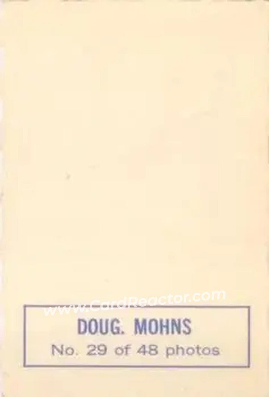 Back of Doug Mohns