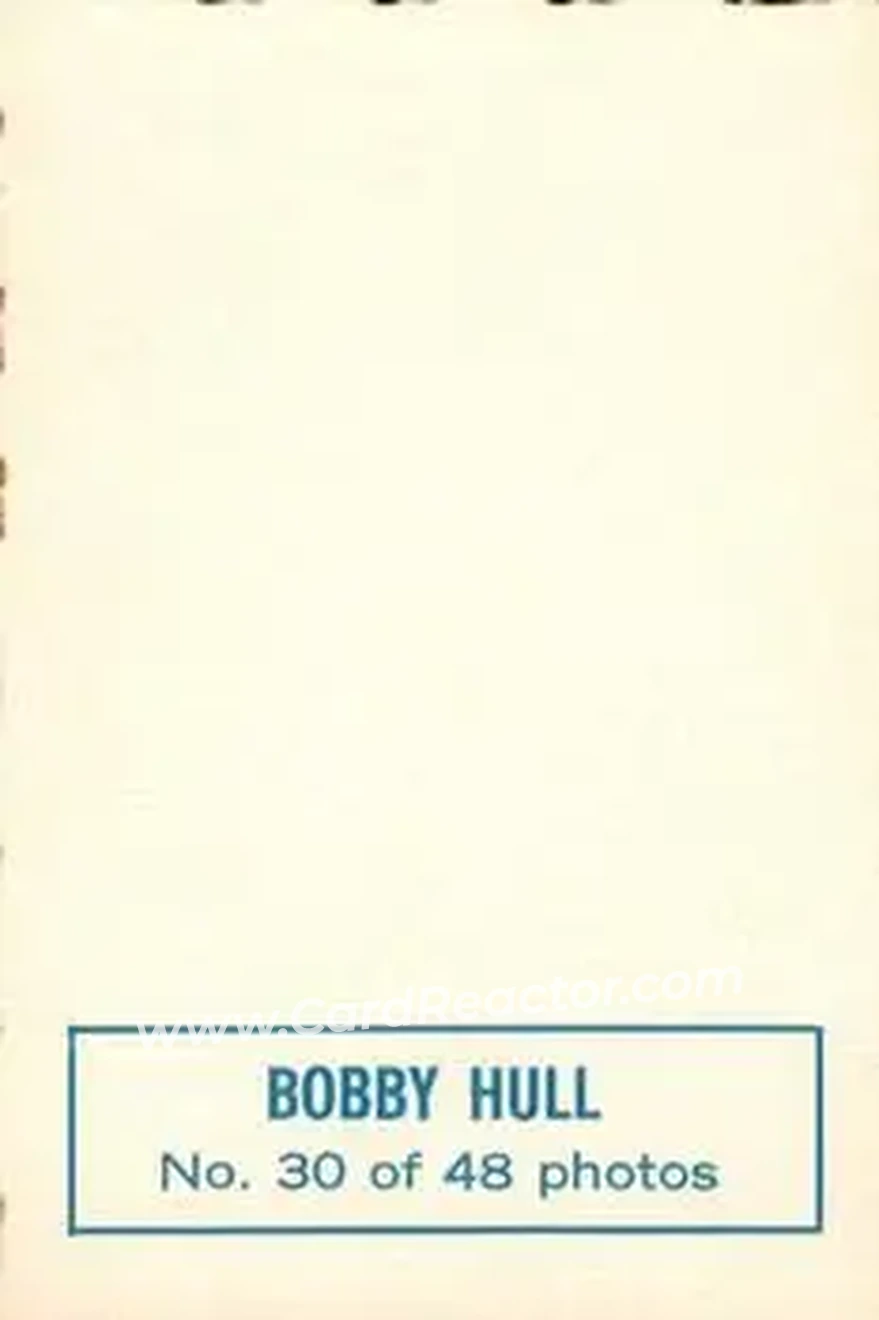 Back of Bobby Hull