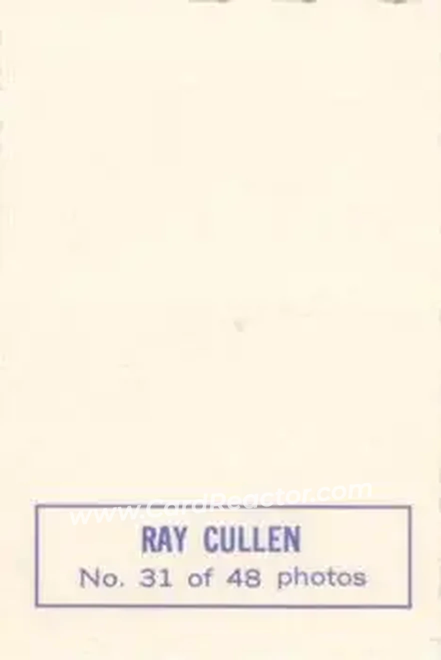 Back of Ray Cullen