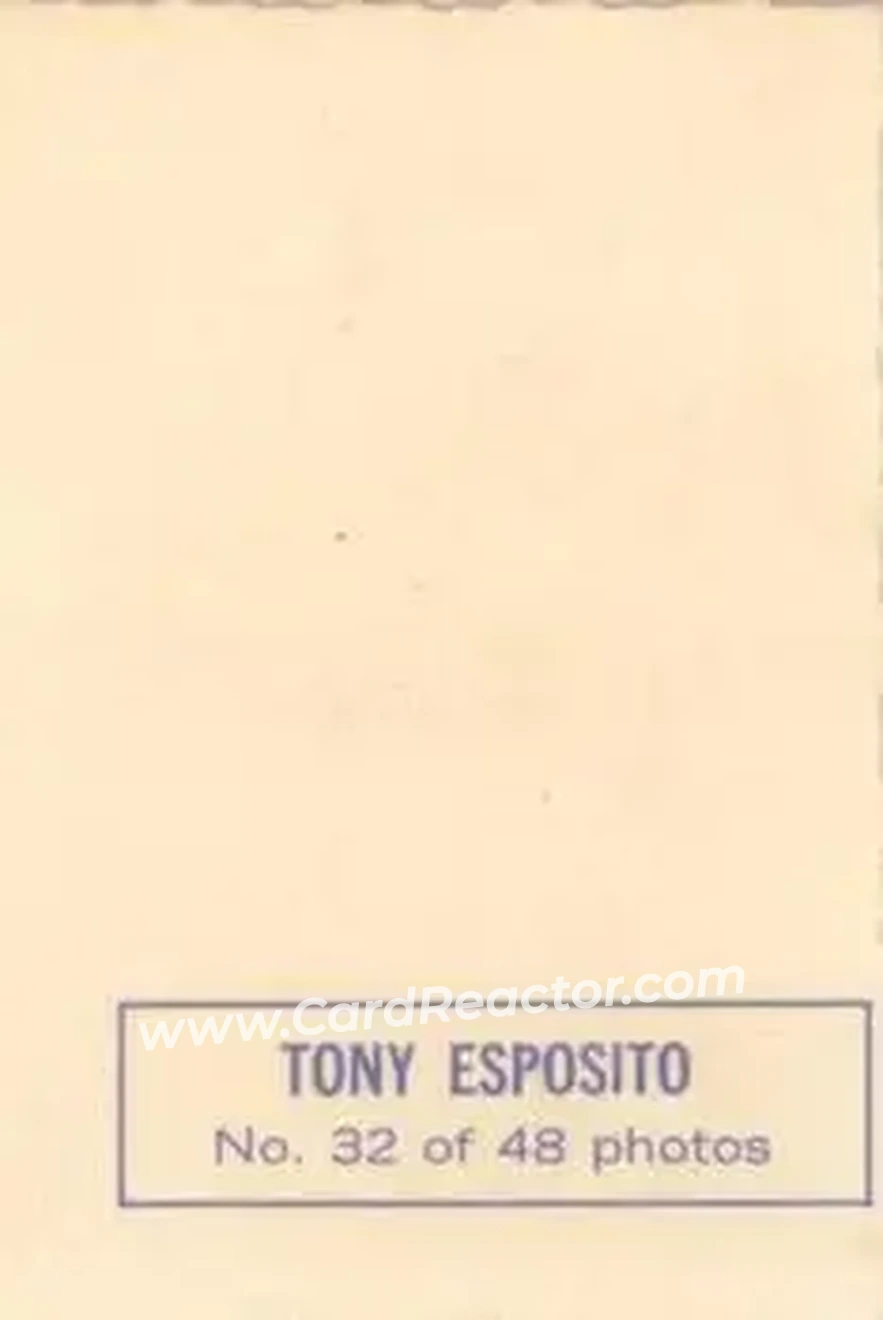 Back of Tony Esposito