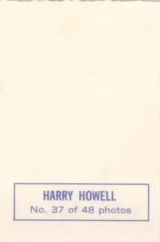 1970-71 O-Pee-Chee - Deckle Edge Photos #37 - Harry Howell - California Golden Seals - Back