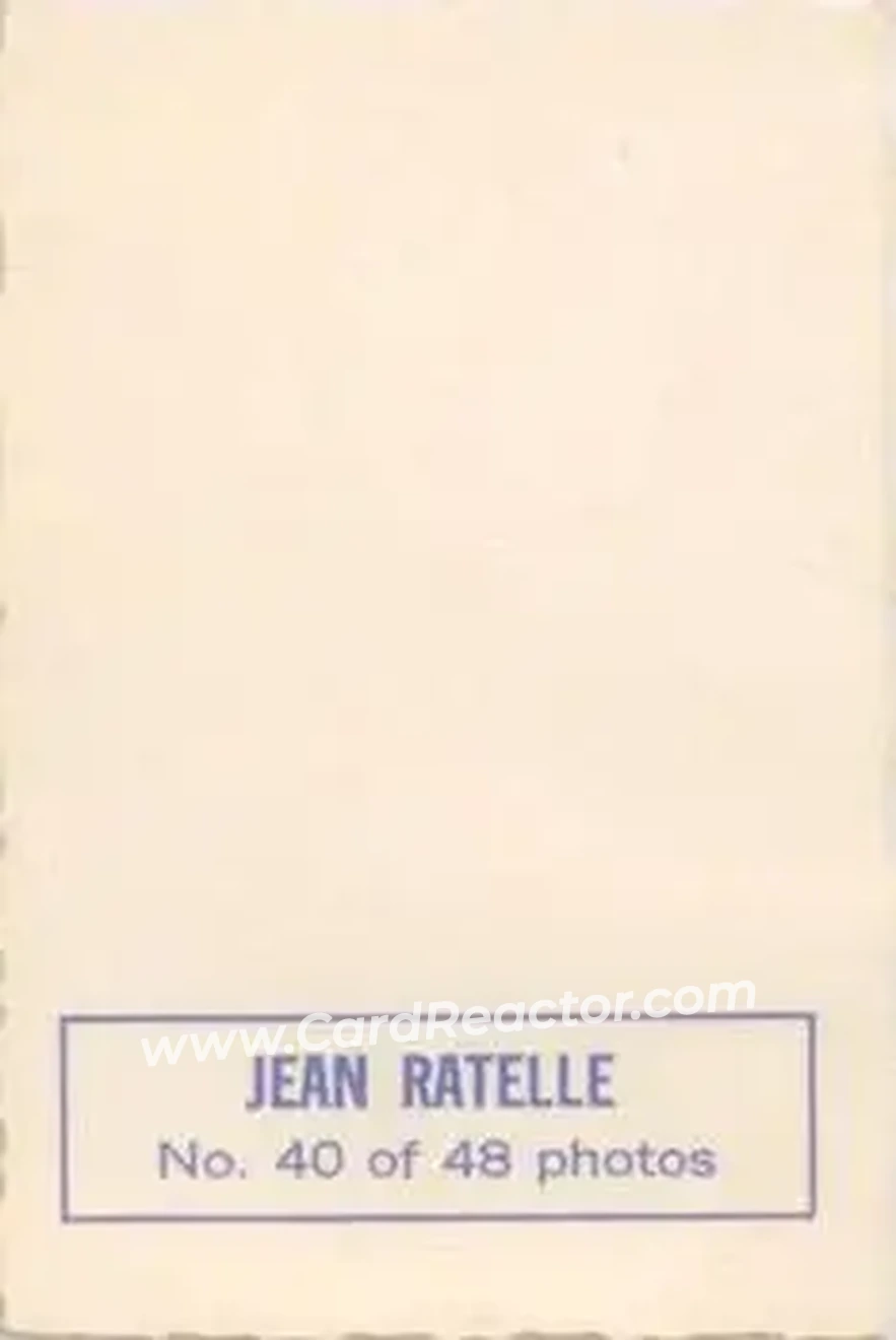 Back of Jean Ratelle