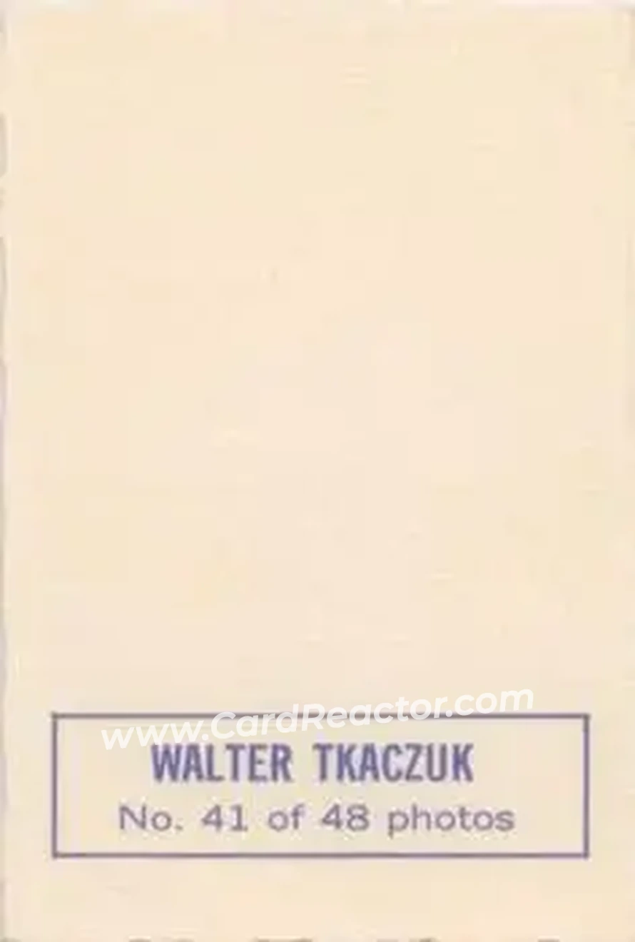 Back of Walt Tkaczuk