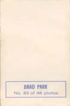 1970-71 O-Pee-Chee - Deckle Edge Photos #43 - Brad Park - New York Rangers - Back