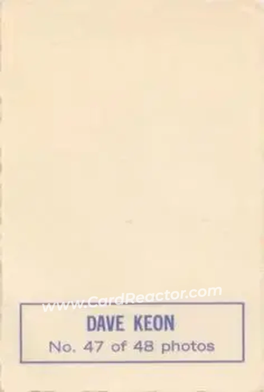 Back of Dave Keon
