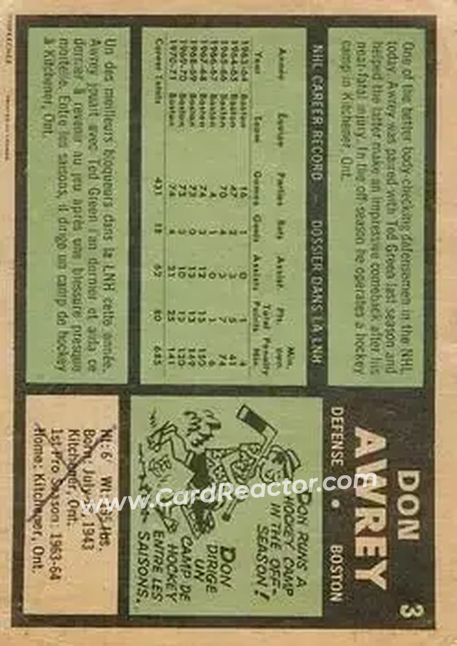 Back of Don Awrey