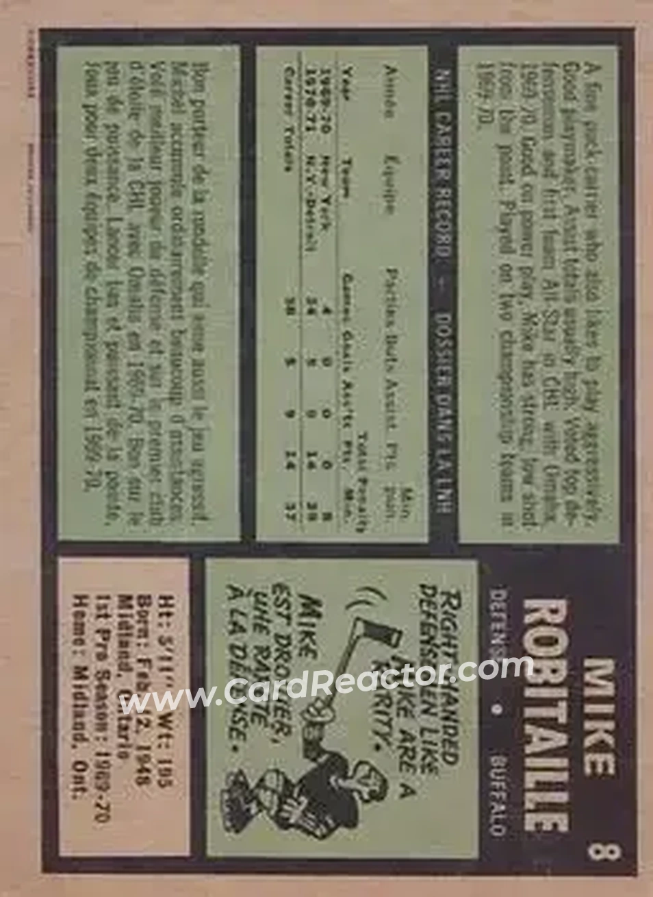 Back of Mike Robitaille
