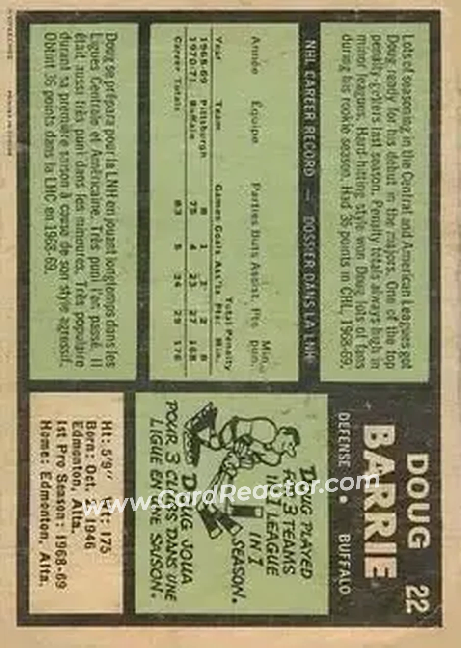 Back of Doug Barrie