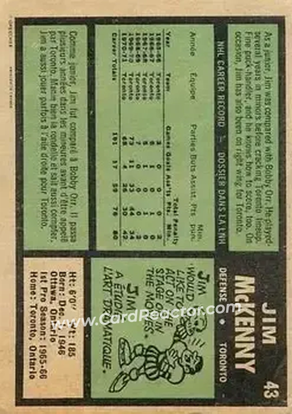 Back of Jim McKenny