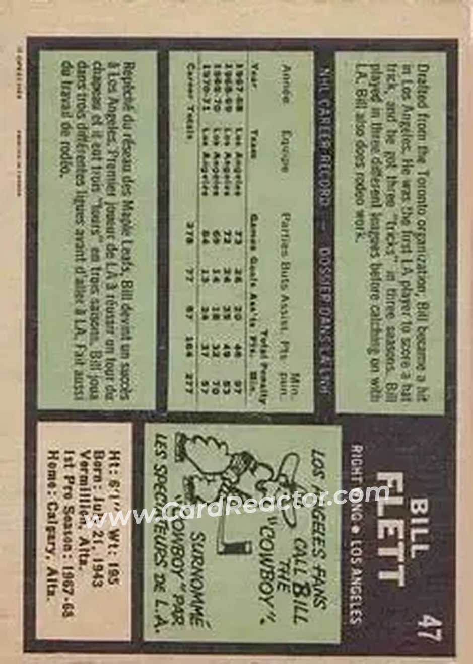 Back of Bill Flett