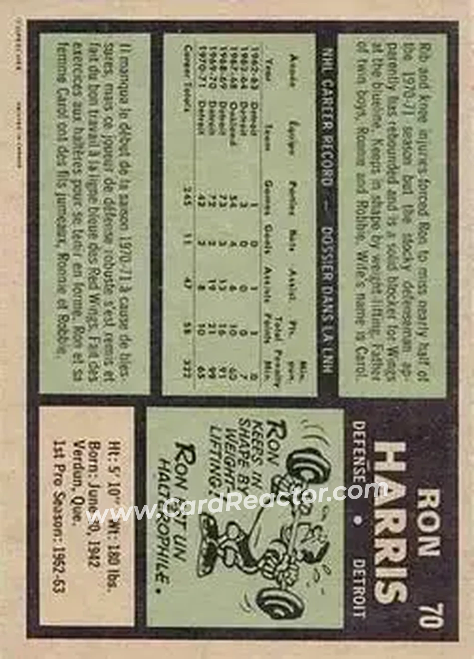 Back of Ron Harris