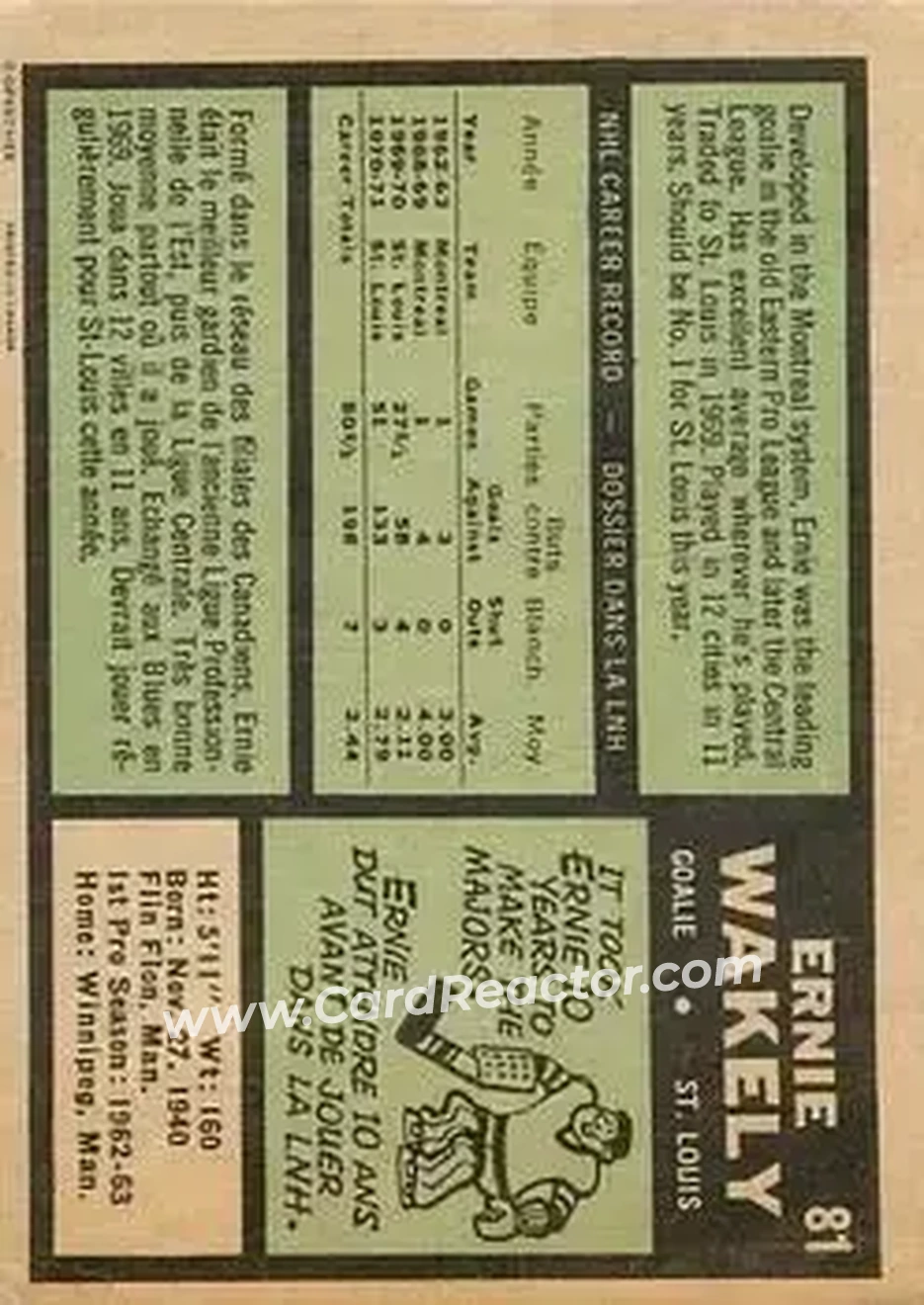 Back of Ernie Wakely