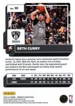 Back of Seth Curry