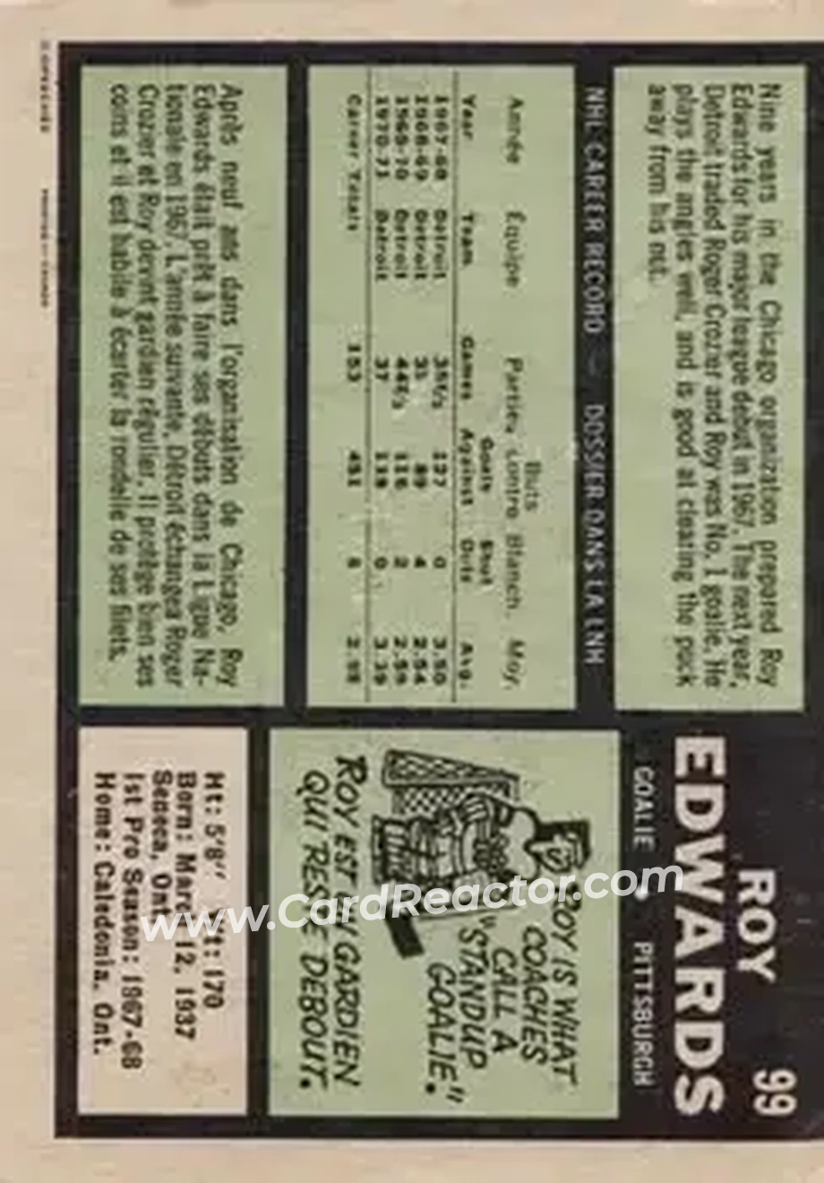 Back of Roy Edwards