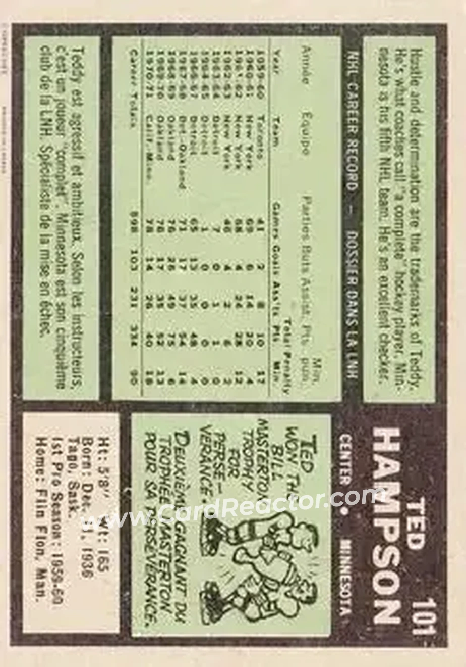 Back of Ted Hampson