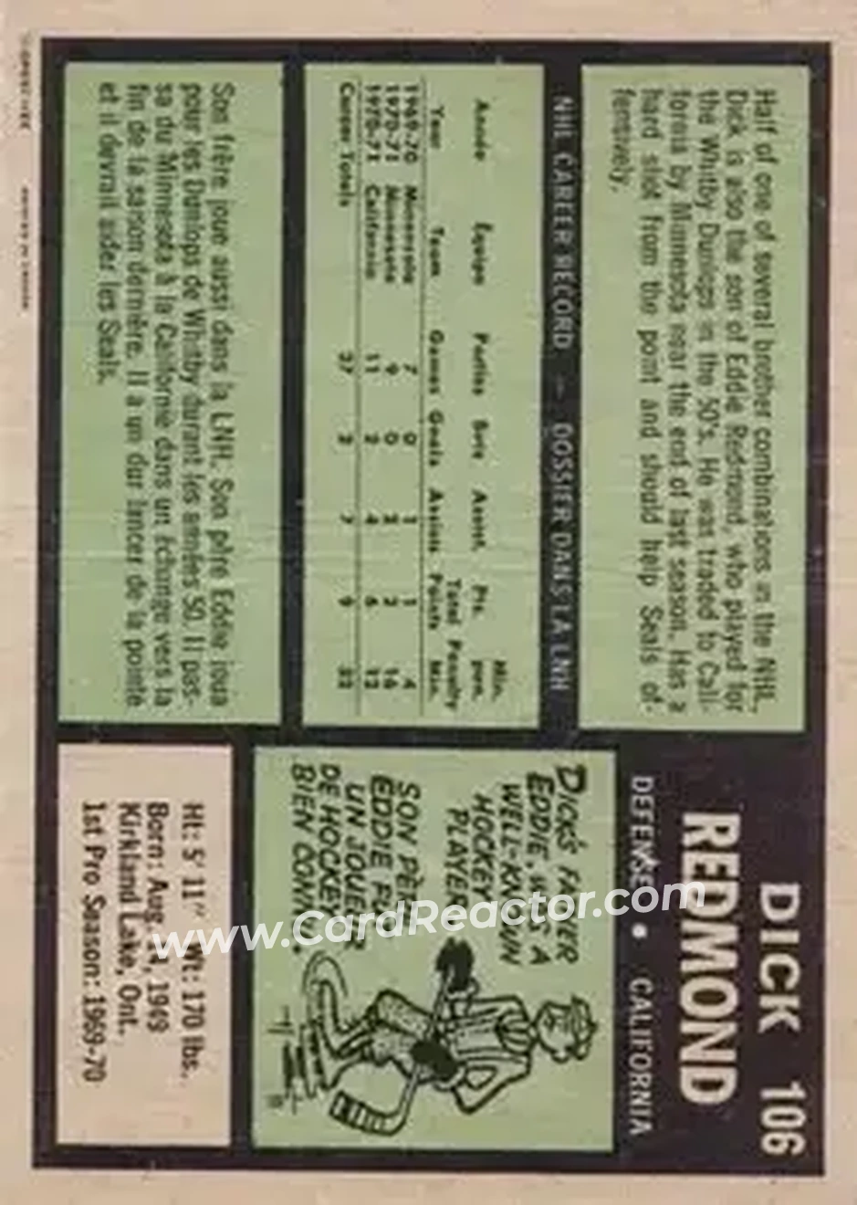 Back of Dick Redmond