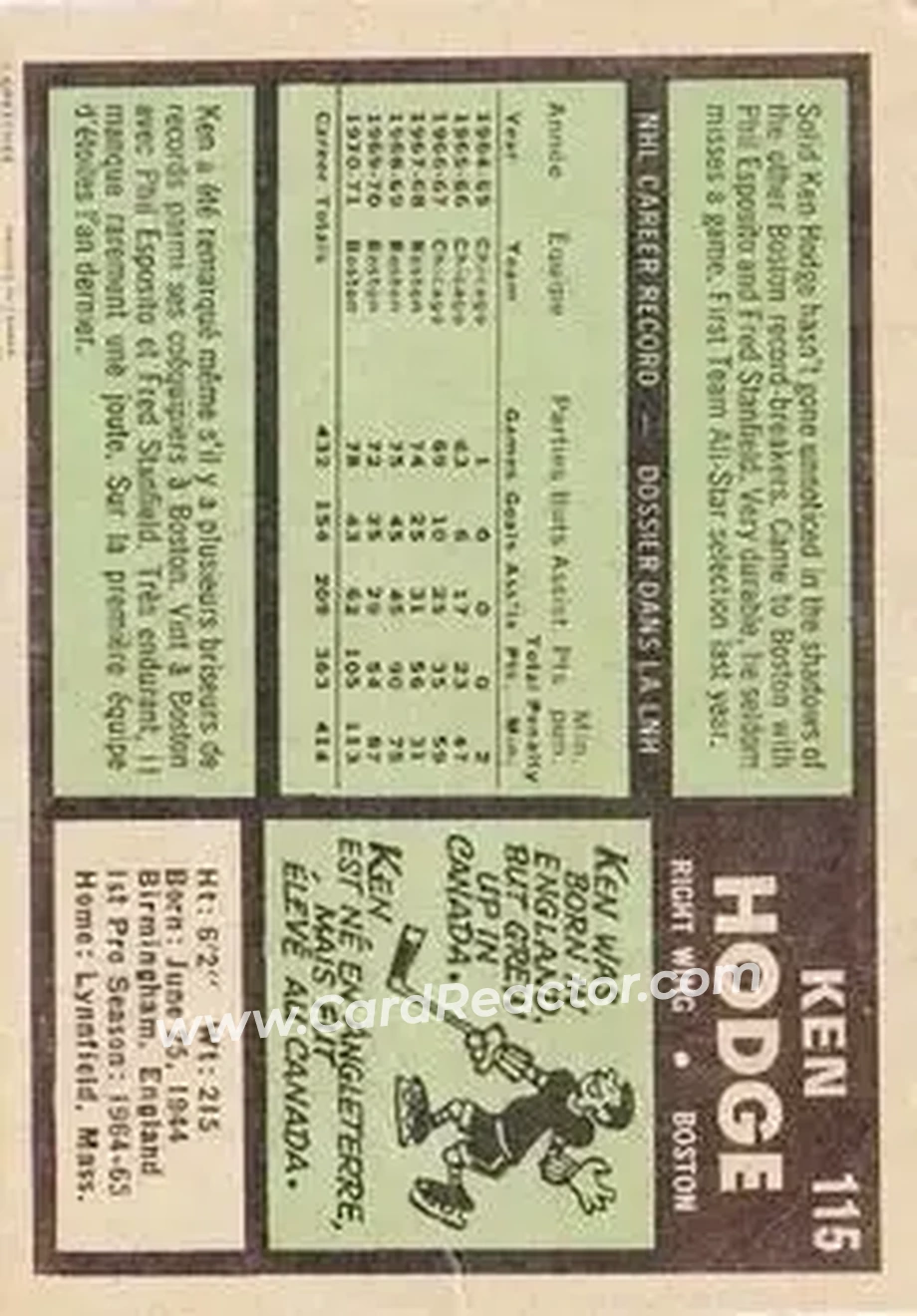 Back of Kenny Hodge
