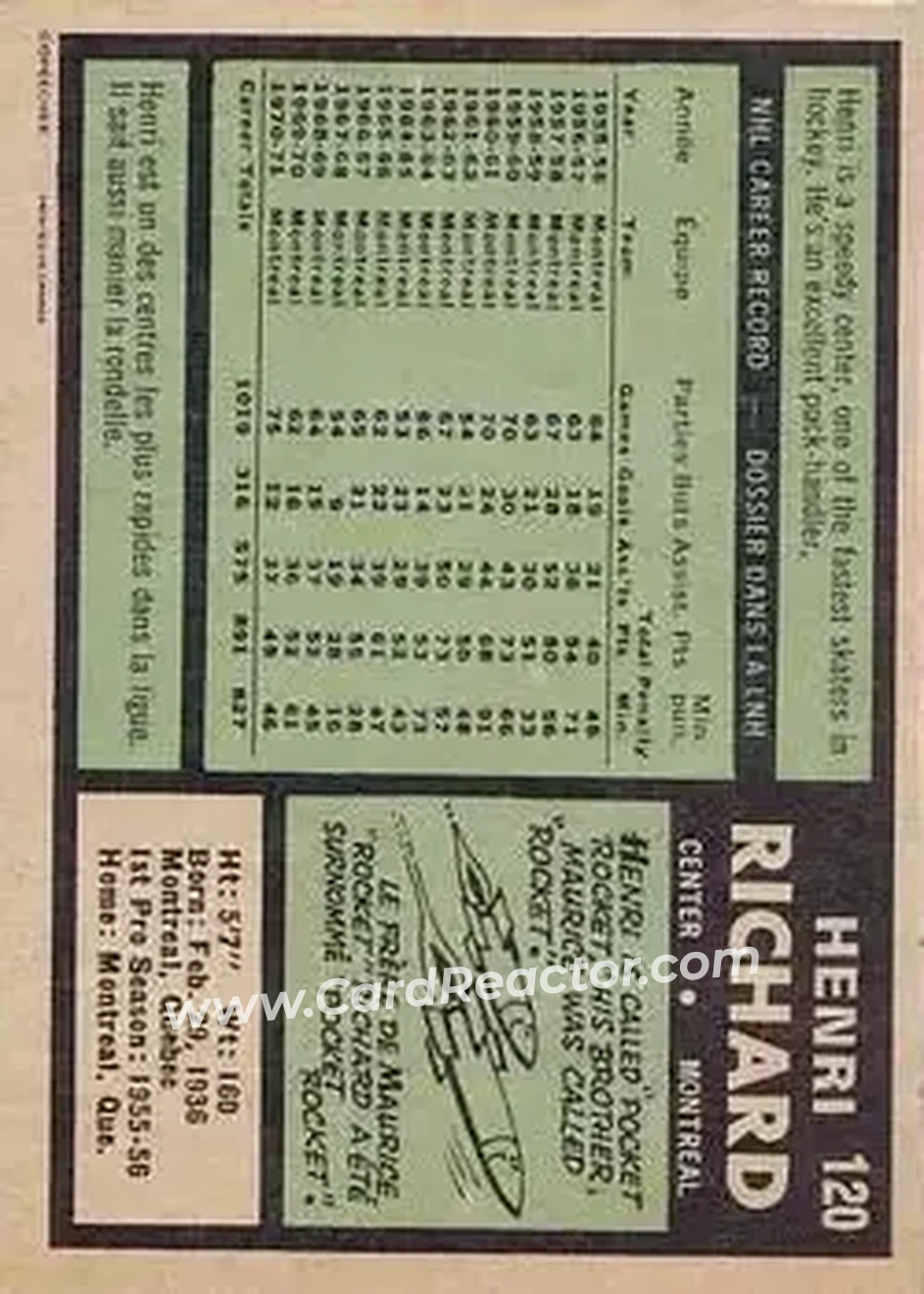 Back of Henri Richard