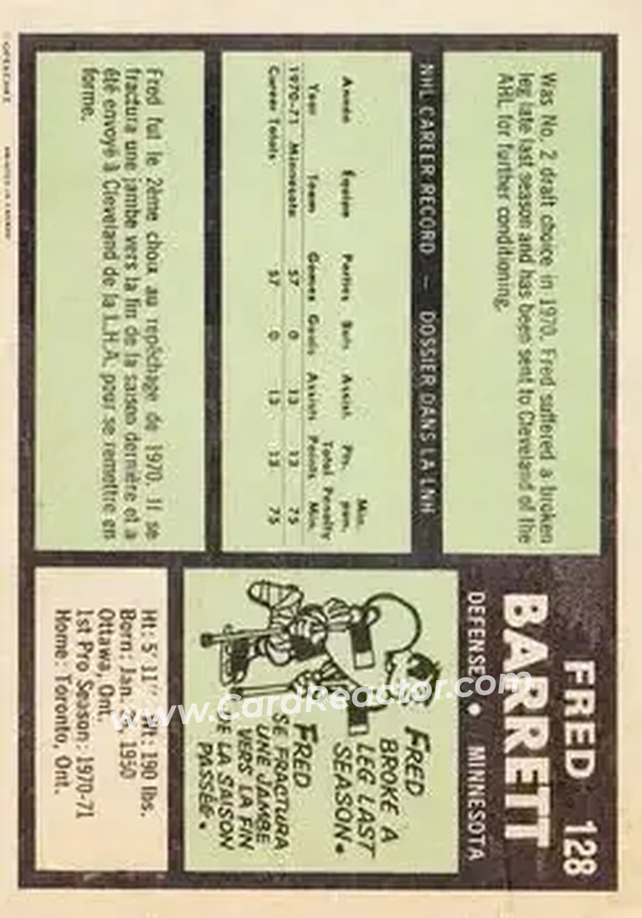 Back of Fred Barrett