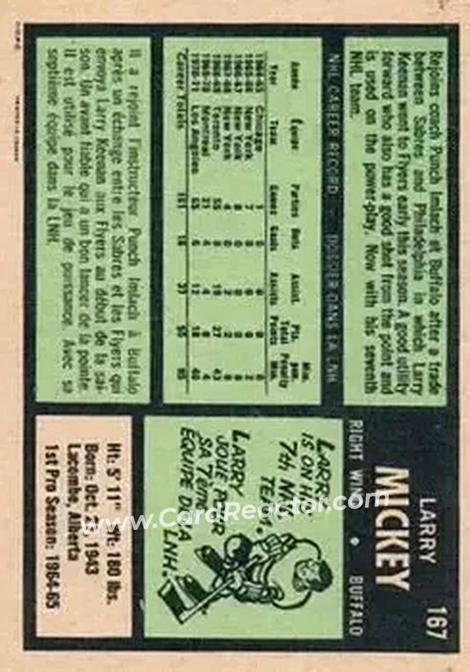 Back of Larry Mickey