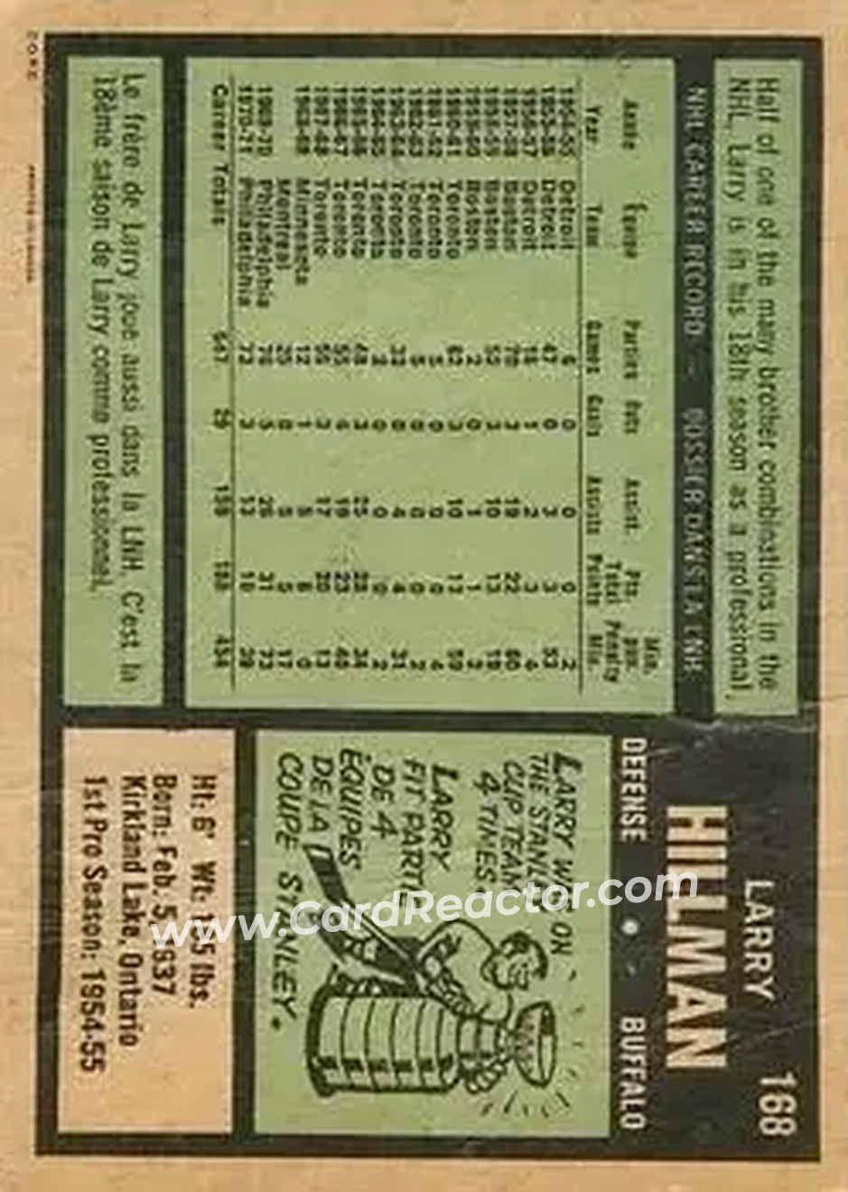 Back of Larry Hillman
