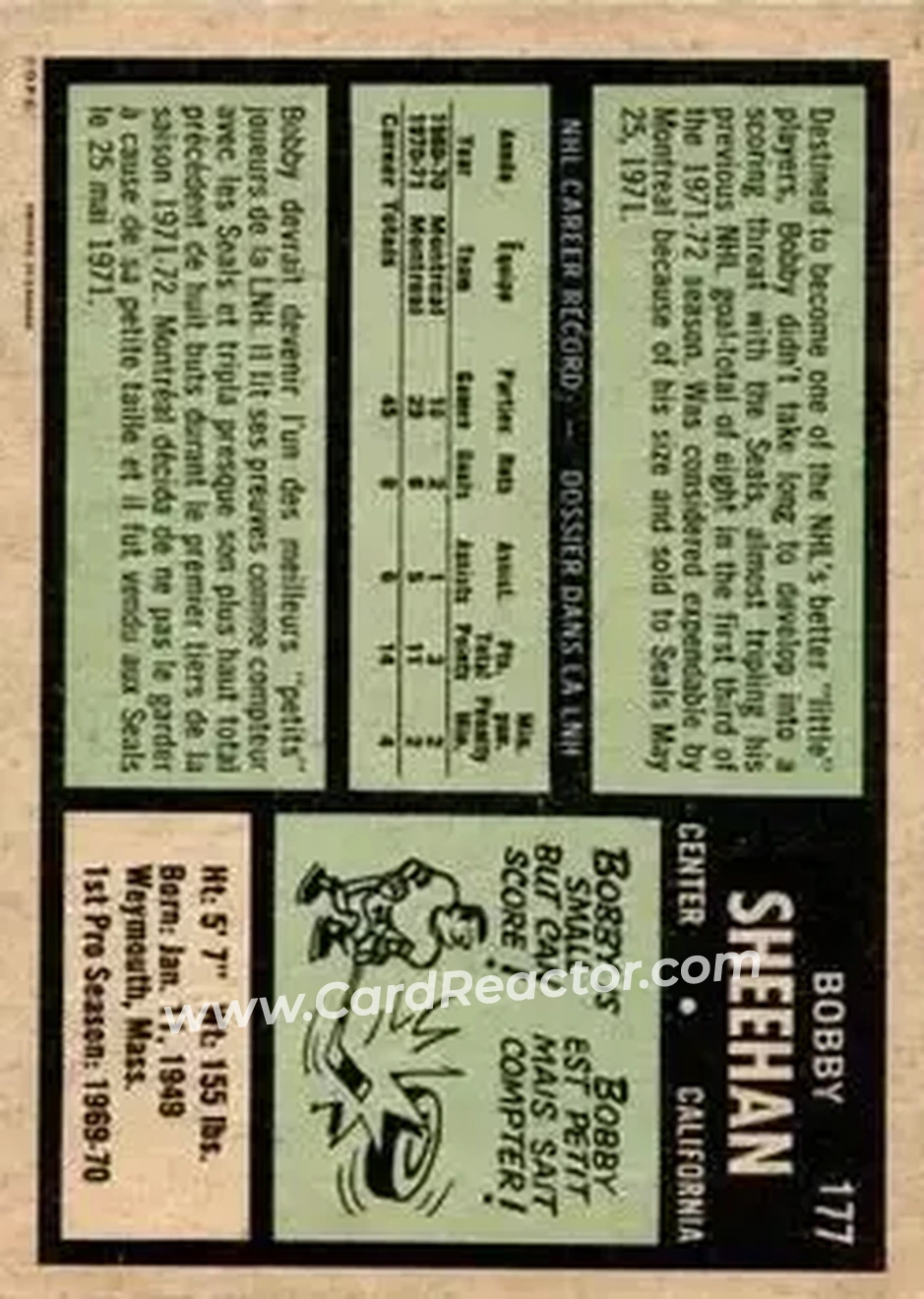 Back of Bobby Sheehan