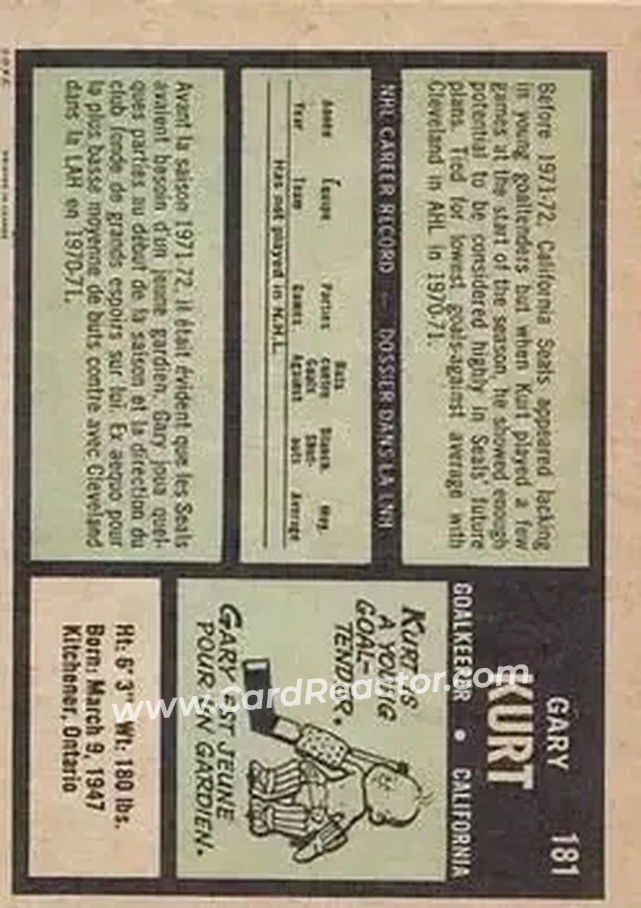 Back of Gary Kurt