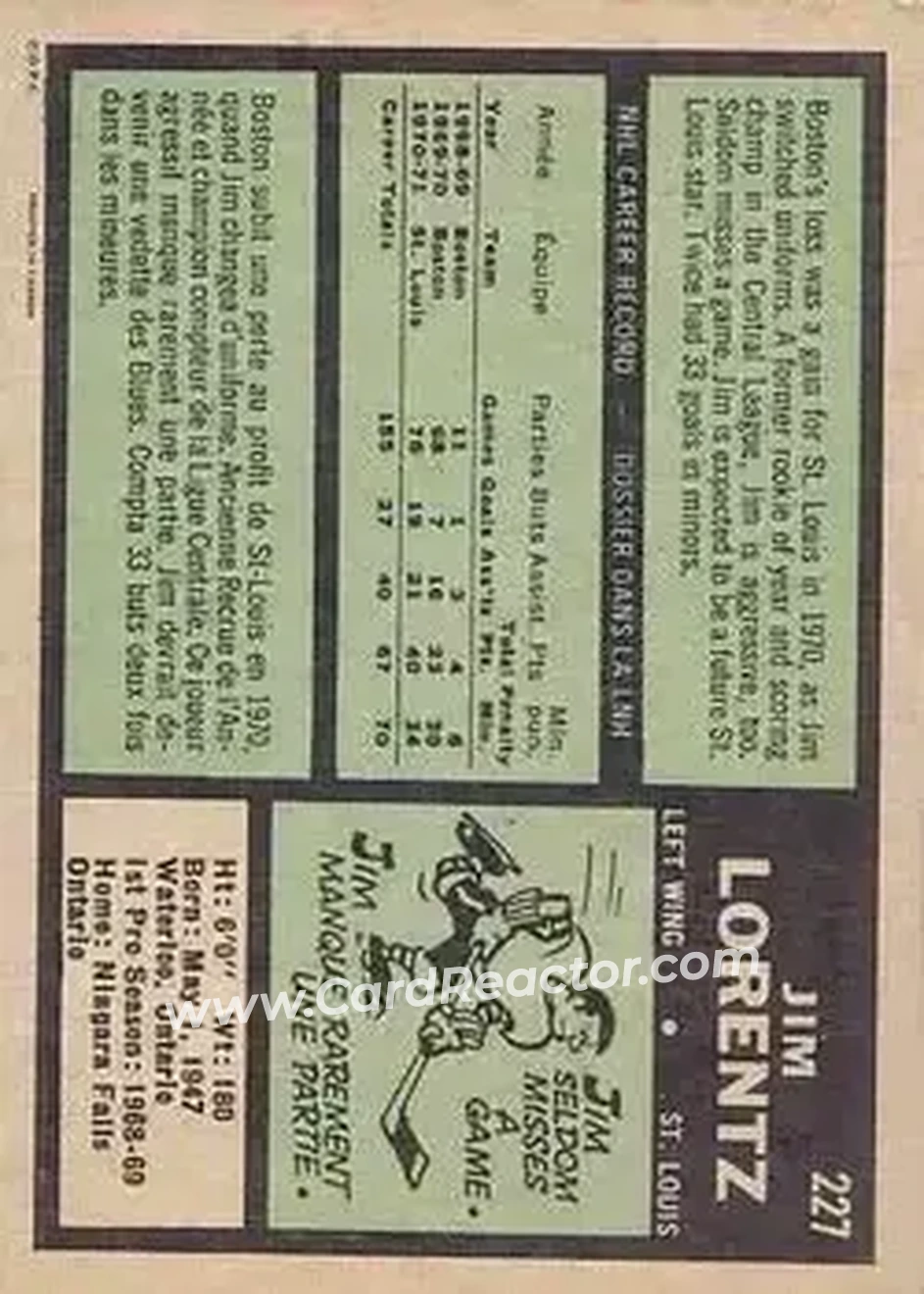 Back of Jim Lorentz