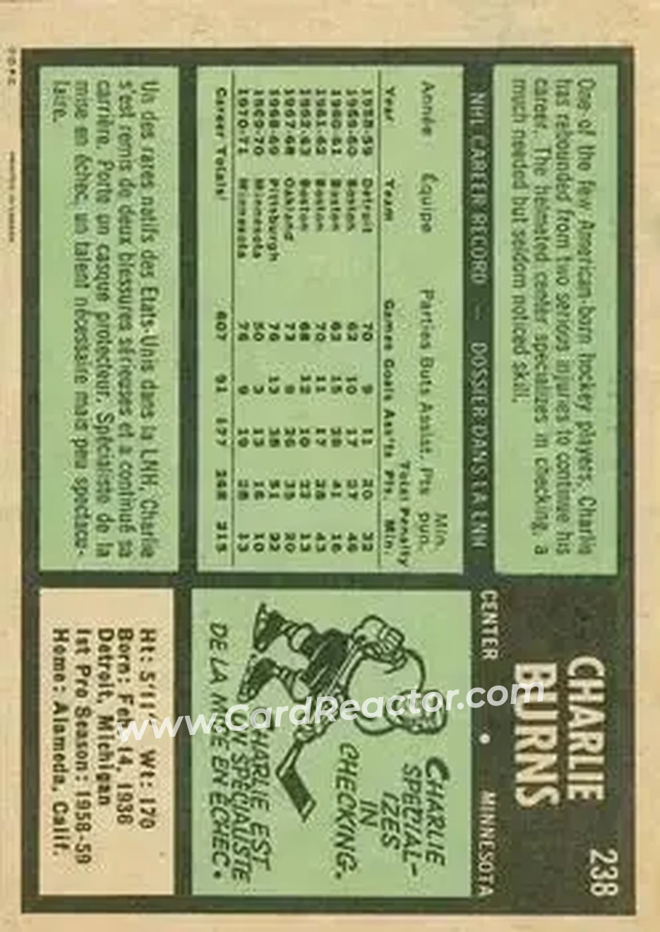 Back of Charlie Burns