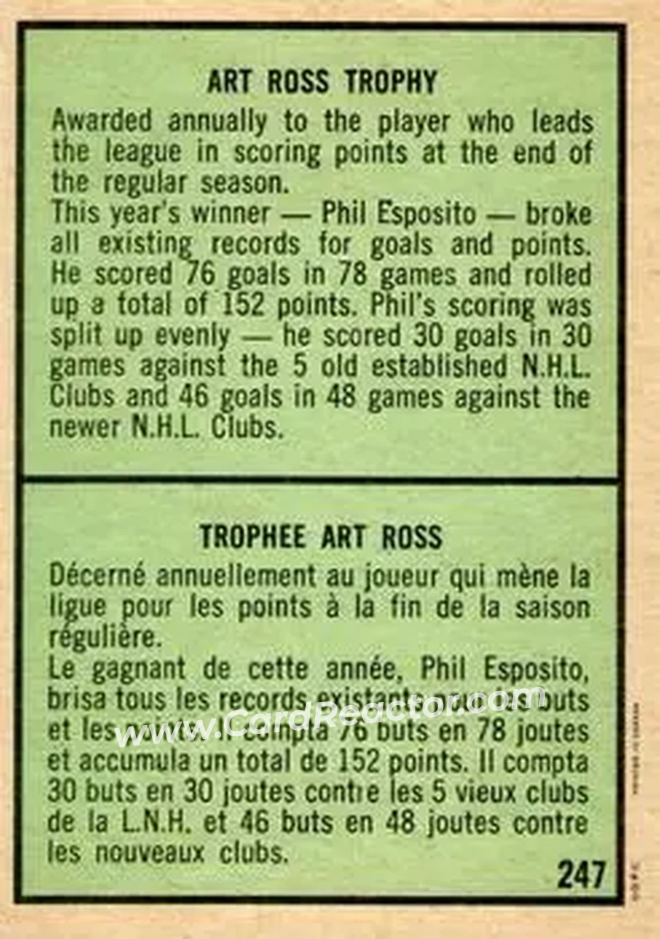 Back of Phil Esposito