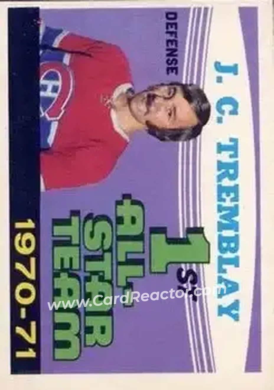1971-72 O-Pee-Chee #252 Jean-Claude Tremblay