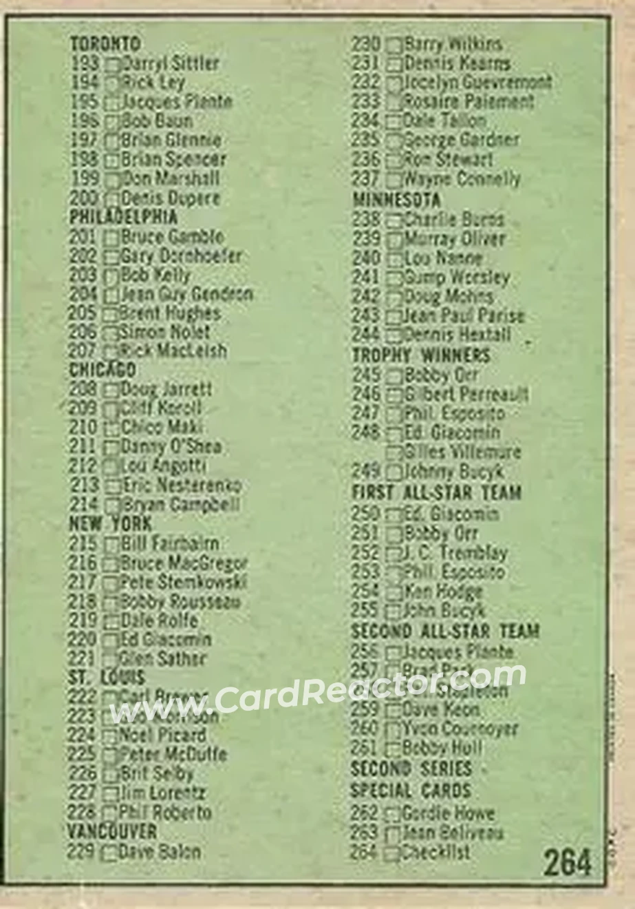 Back of Card #264
