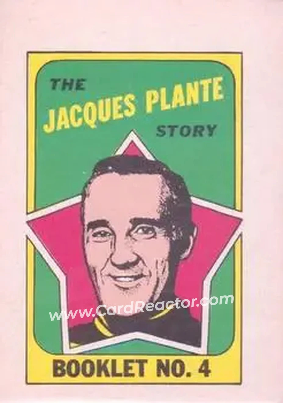 1971-72 O-Pee-Chee #4 Booklets Jacques Plante